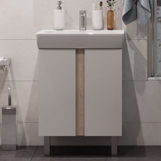 Тумба под раковину Акватон Кантри 60см белый/дуб Верона 1A257401AHB20